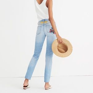 Madewell The Tall Perfect Summer Jean: Strawberry Embroidered Edition